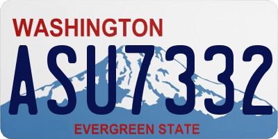 WA license plate ASU7332