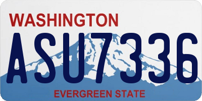 WA license plate ASU7336