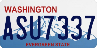 WA license plate ASU7337