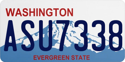 WA license plate ASU7338