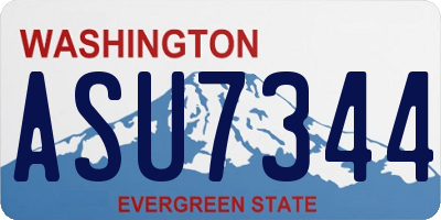 WA license plate ASU7344