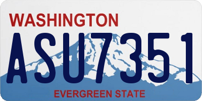 WA license plate ASU7351