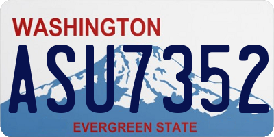 WA license plate ASU7352