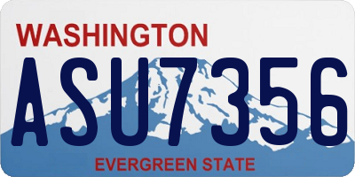 WA license plate ASU7356