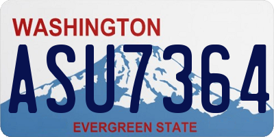 WA license plate ASU7364