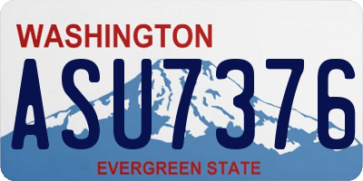 WA license plate ASU7376