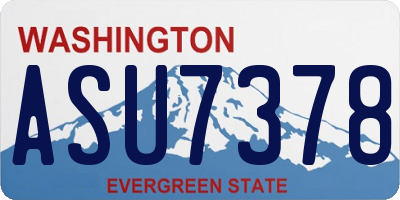WA license plate ASU7378