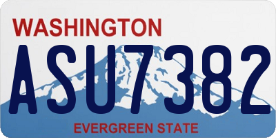 WA license plate ASU7382