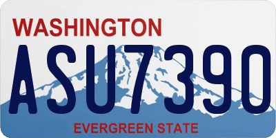 WA license plate ASU7390