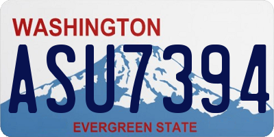 WA license plate ASU7394