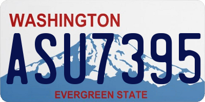 WA license plate ASU7395