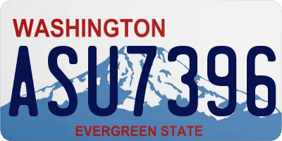 WA license plate ASU7396