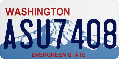 WA license plate ASU7408