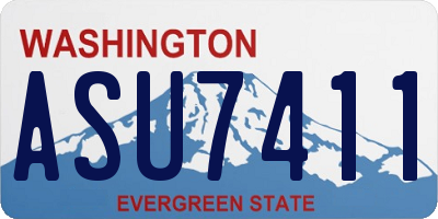WA license plate ASU7411