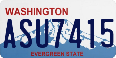 WA license plate ASU7415