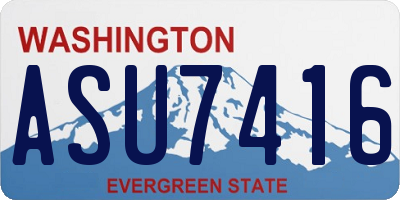 WA license plate ASU7416