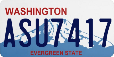 WA license plate ASU7417