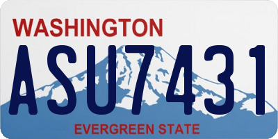 WA license plate ASU7431