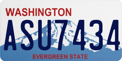 WA license plate ASU7434