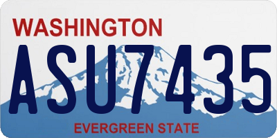 WA license plate ASU7435
