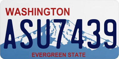 WA license plate ASU7439