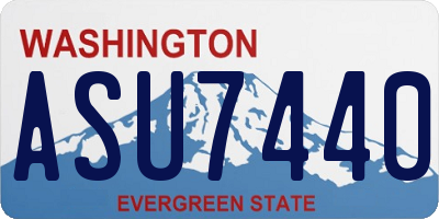 WA license plate ASU7440