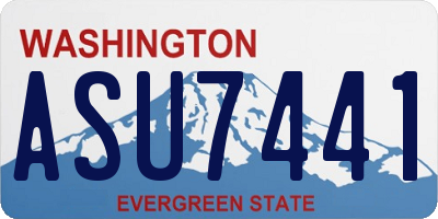 WA license plate ASU7441