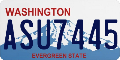 WA license plate ASU7445