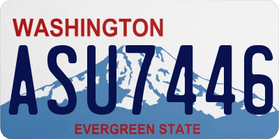WA license plate ASU7446