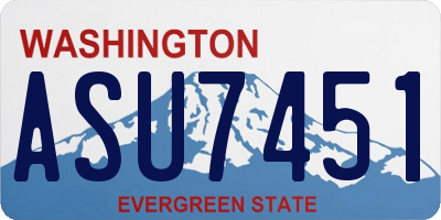 WA license plate ASU7451