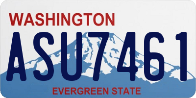 WA license plate ASU7461