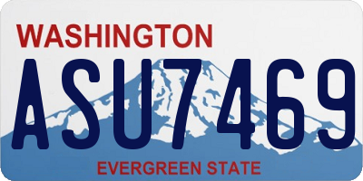 WA license plate ASU7469