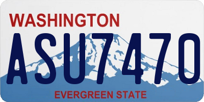 WA license plate ASU7470