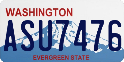 WA license plate ASU7476