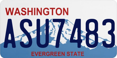 WA license plate ASU7483