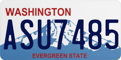 WA license plate ASU7485