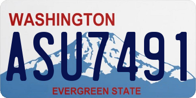 WA license plate ASU7491