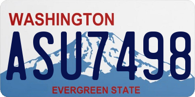 WA license plate ASU7498