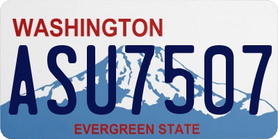 WA license plate ASU7507