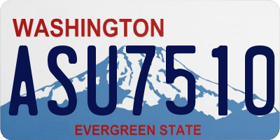 WA license plate ASU7510