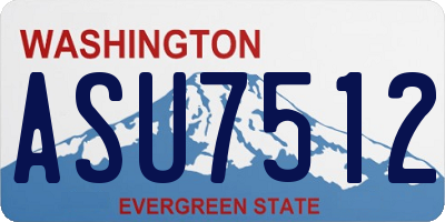 WA license plate ASU7512