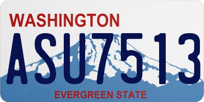 WA license plate ASU7513