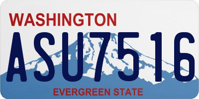 WA license plate ASU7516