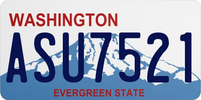 WA license plate ASU7521