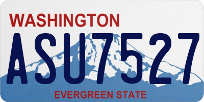 WA license plate ASU7527