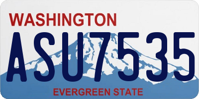 WA license plate ASU7535