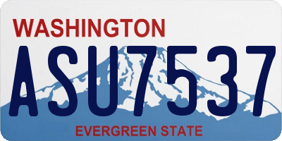 WA license plate ASU7537