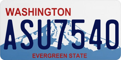WA license plate ASU7540