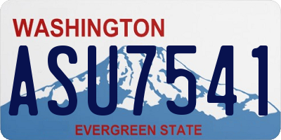 WA license plate ASU7541