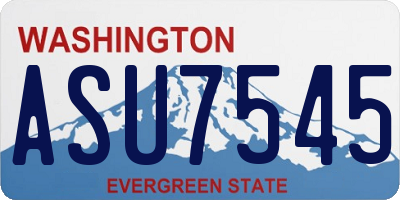 WA license plate ASU7545